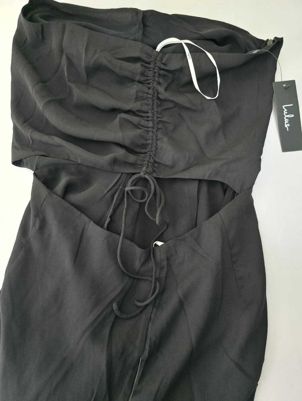 Lulus Dream Plans black one-shoulder cutout romper Size Small NWT - Picture 7 of 16